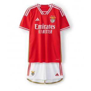 Benfica babykläder Hemmatröja barn 2023-24 Korta ärmar (+ Korta byxor)
